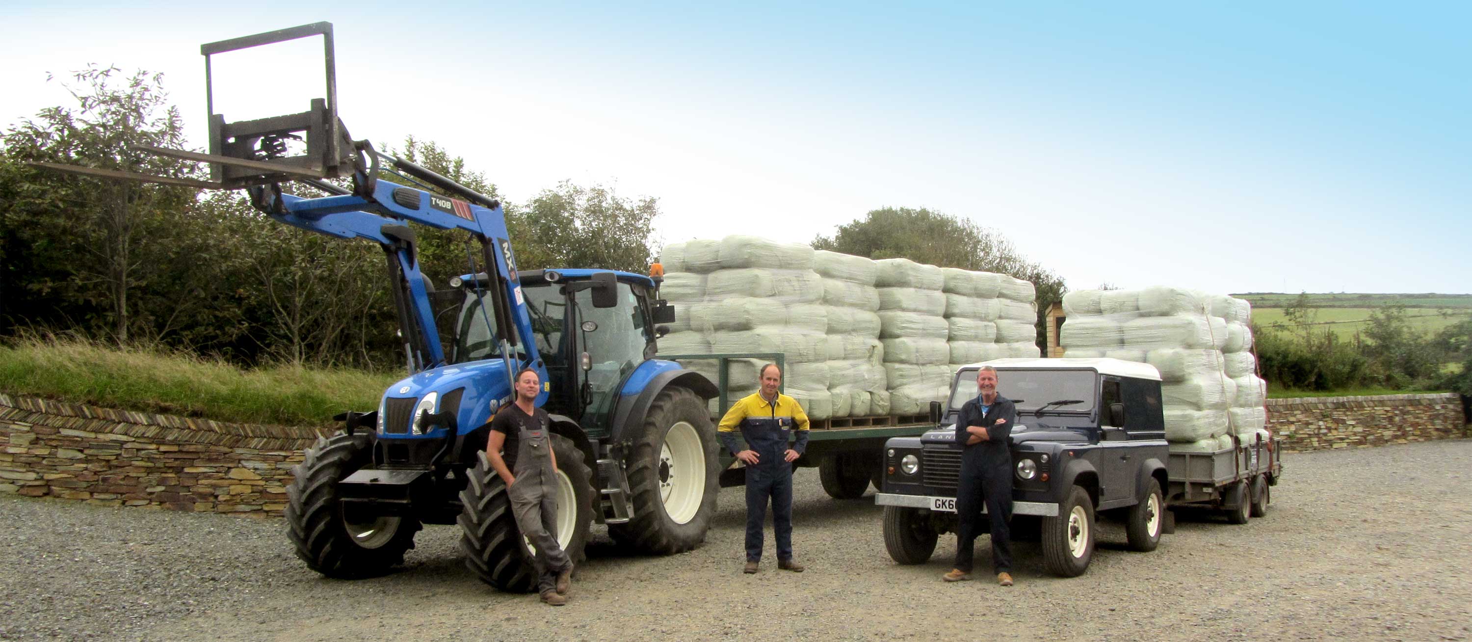 The Equipack team, ready to deliver haylage around Cornwall!